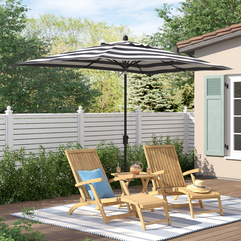 Parasol de marché rectangulaire 12 pi x 6 pi 5 po Kidder, Noir