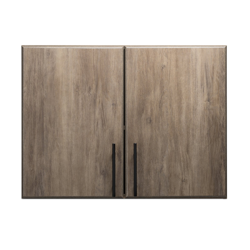 Watse 32” Wide 2-Door Storage Cabinet, Wall Mounted Laundry, Kitchen & Garage Storage Cabinet with Adjustable Shelf, 32”W x 24”H x 16”D, Drifted Gray