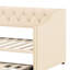 Structure de lit de jour rembourrée en velours avec couchette extensible Elegant-150003829