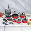 Batterie de cuisine en aluminium anodisé dur 17 pièces Gymax