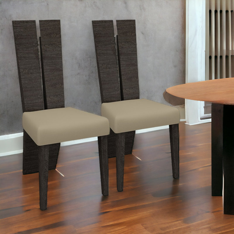 Irmengard Contemporary Sleek High Gloss White Dining Chair, Gray