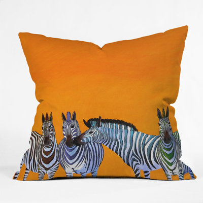 Candy Zebra Throw Pillow