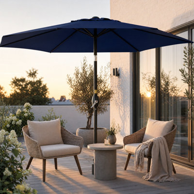 11 pi. Parasol de patio moderne en porte-à-faux