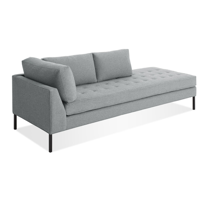 Paramount Chaise Lounge, Sanford Ceramic Crossweave, Metal, Left Hand Facing