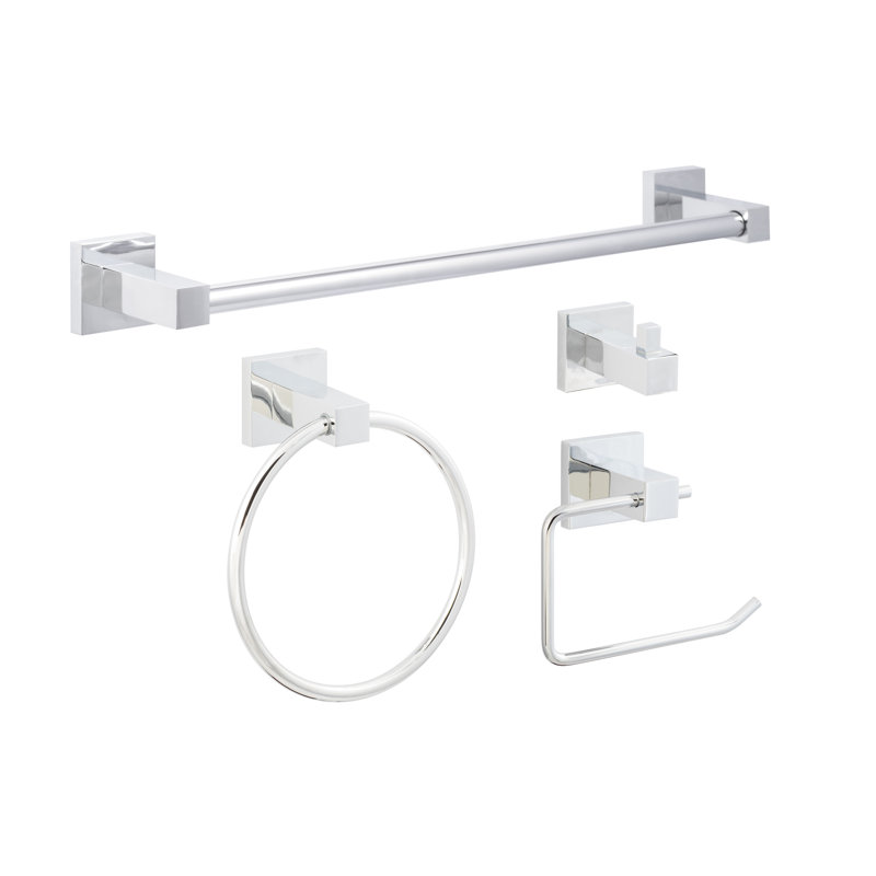 Baden Series Bath Set, Polished Chrome