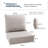 6" Outdoor Cushions For Patio Furniture, 22X24x6 Thick Seat Cushion Set Of 2, Fade Resistant Couch Chair Replacement Cushions High Density Deep Wicker Chair Cushion W/Removable Cover-882912751