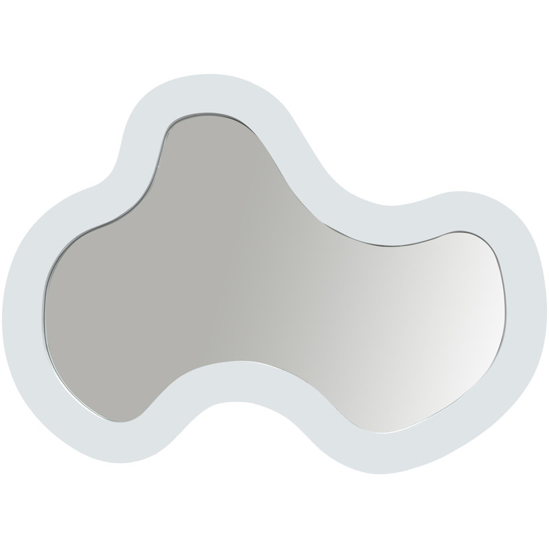 Oblique Iron Frame Mirror, 48" x 28", White