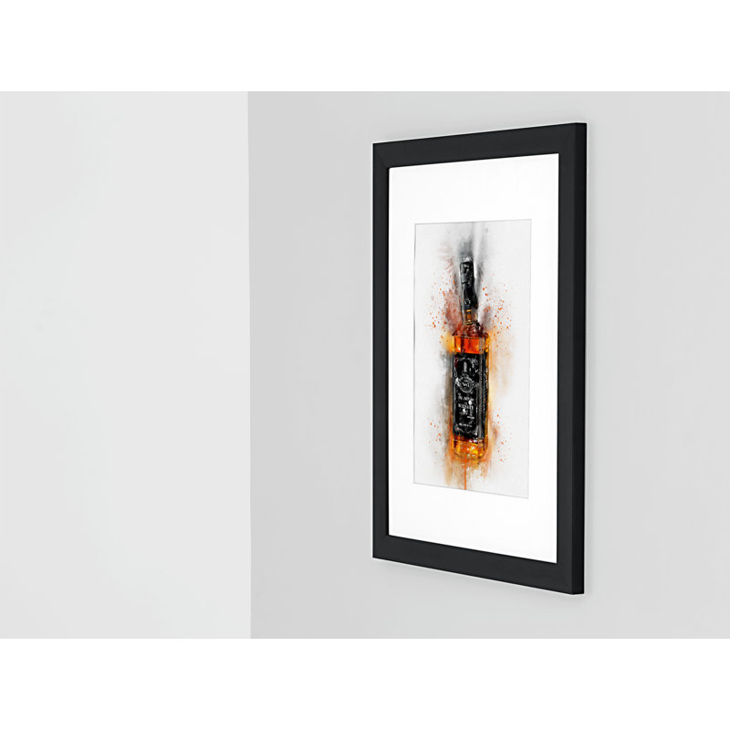 Bourbon Whiskey Bottle - Single Picture Frame Print