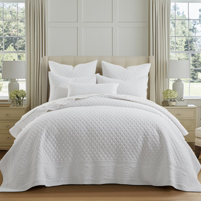 Ballou Bright White Full Bedspread Set