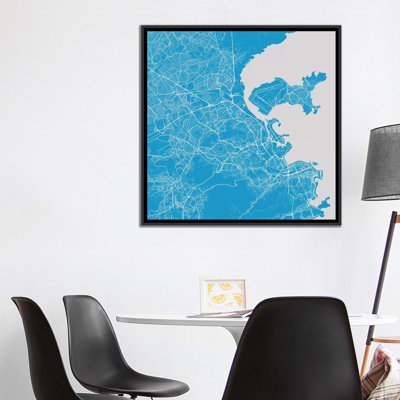 « rio de janeiro », impression sur toile tendue en bleu