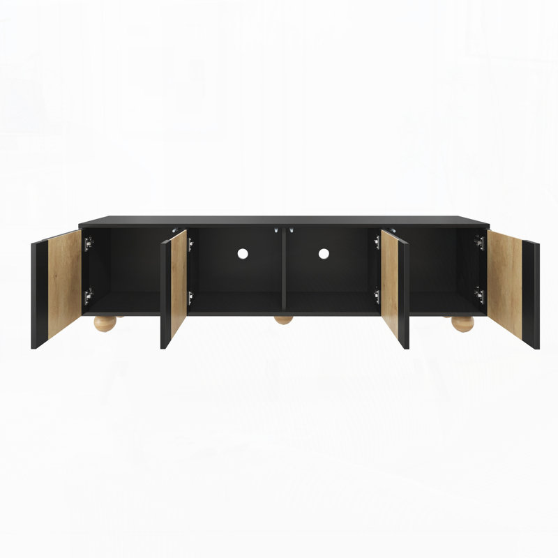 Meuble télé moderne pour le salon, Noir
