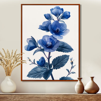 Décoration murale fleur de cerisier bleu bleu V - fleur de cerisier