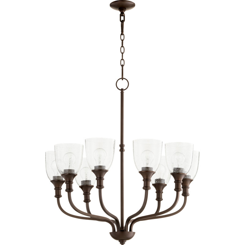 Falbo 8 - Light Classic / Traditional Chandelier, Oiled Bronze, Clear