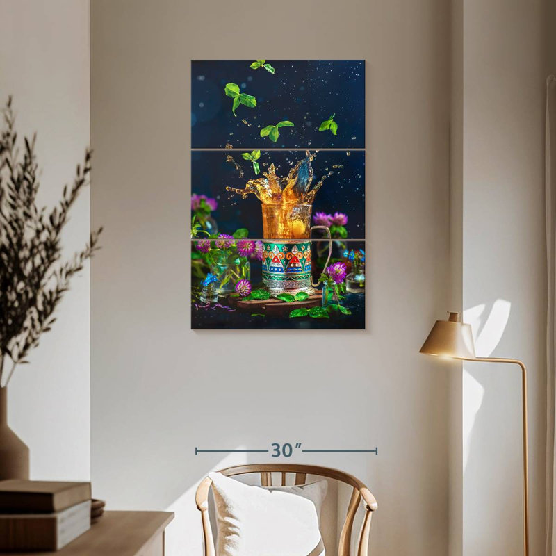 Yarlin Tea Splash, 57" H x 36" W