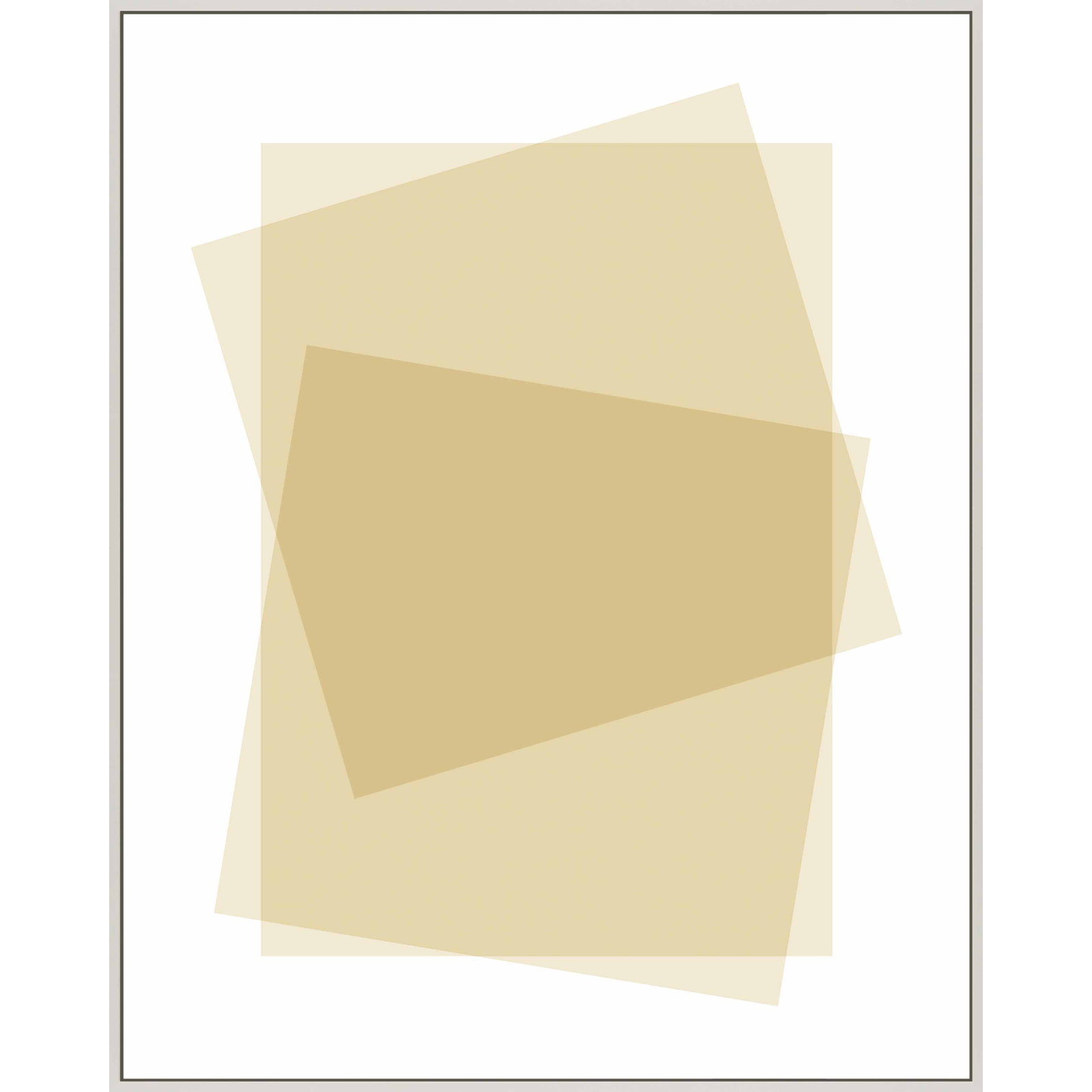 Kami "Light Yellow" Print by Jacques Pilon, White Framed Canvas, 20" H x 16" W