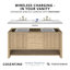 Chicago 72"W Double Vanity W/ Freepower Wireless Charger-1528012161-1528012165