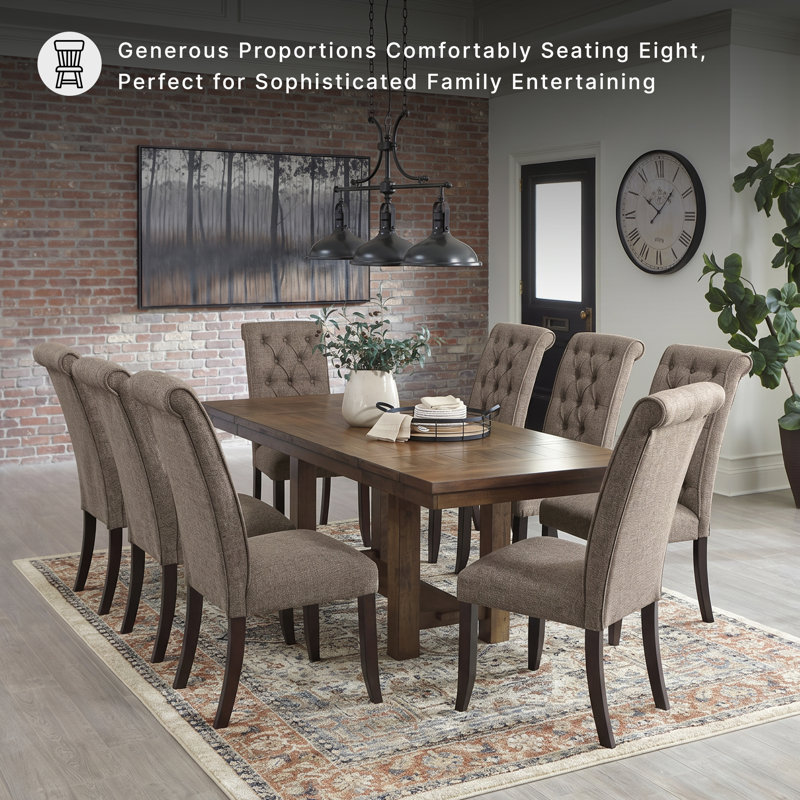 Hannalise Extendable Trestle Dining Table, 30'' H X 86'' W X 36'' D