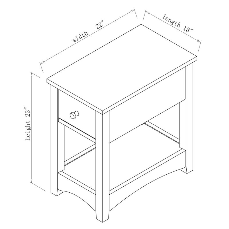 Table de bout avec rangement Salas