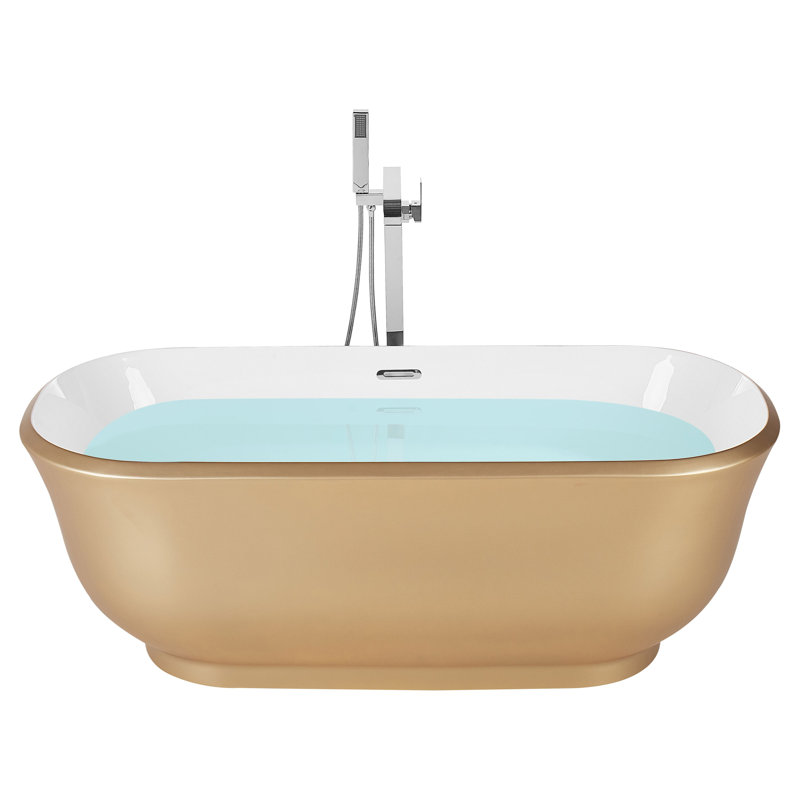 Bolduc 1700mm x 770mm Soaking Acrylic Bathtub, Gold