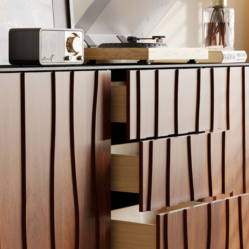 Buffet rétro de style chinois, H 28,7 po x l 59 po x P 15,7 po