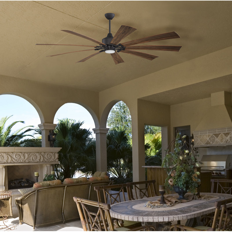 Leavitt 60'' Ceiling Fan with LED Lights, Espresso with Mesquite Blades