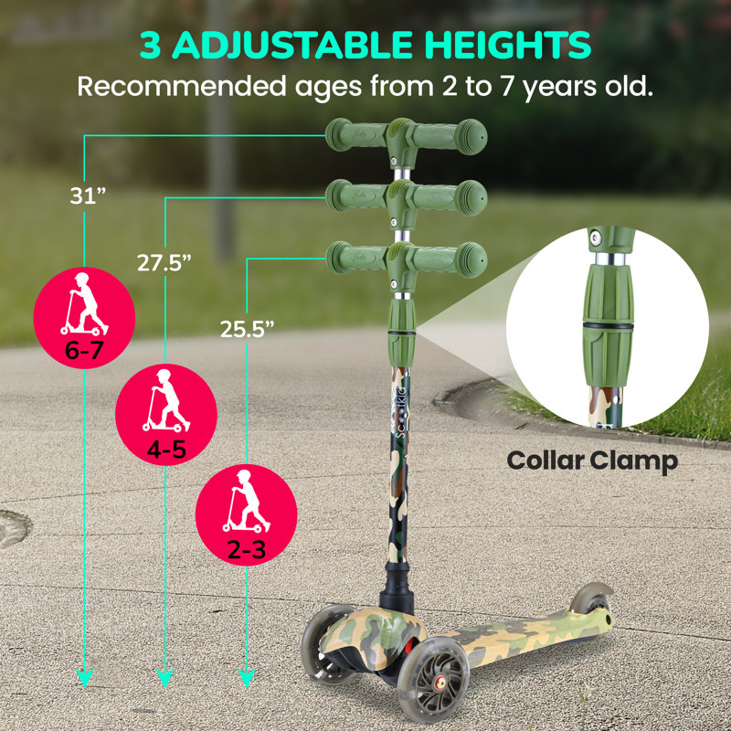 HURSC21CM – Hurtle Mini Kickboard Scooter With LED Wheels