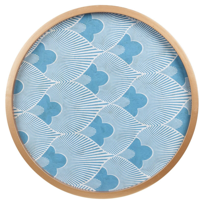 Chadbourne Tray Top Nesting Tables, Blue/White