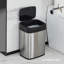 Ensemble de poubelle automatique 13 gallons et 3,2 gallons Ninestars idéal pour la cuisine et la salle de bain, poubelle en acier inoxydable avec couvercle noir, grand ensemble de poubelle à capteur intelligent sans contact Montion
