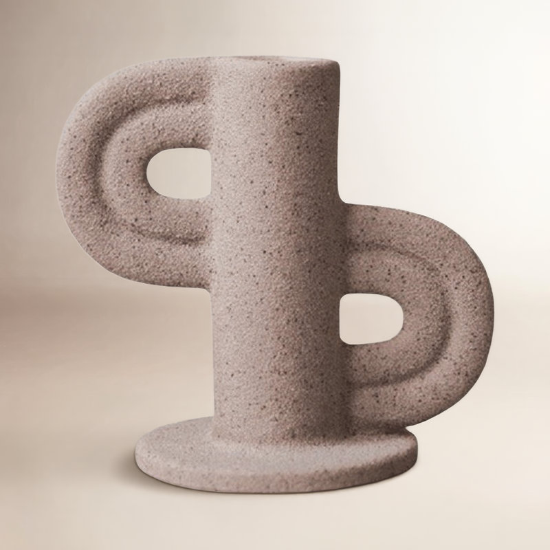 Bougeoir de table en céramique Shun, Chair