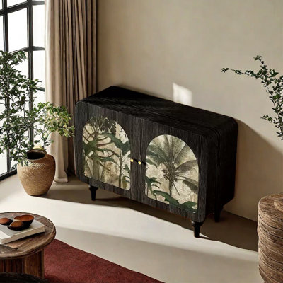 French style solid wood accent cabinet