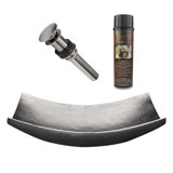 Premier Copper Products BSP5_VREC18MSEN-P Bathroom Sink And Drain Package