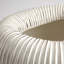 Baleen Vase-Ivory w/Brown Edges
