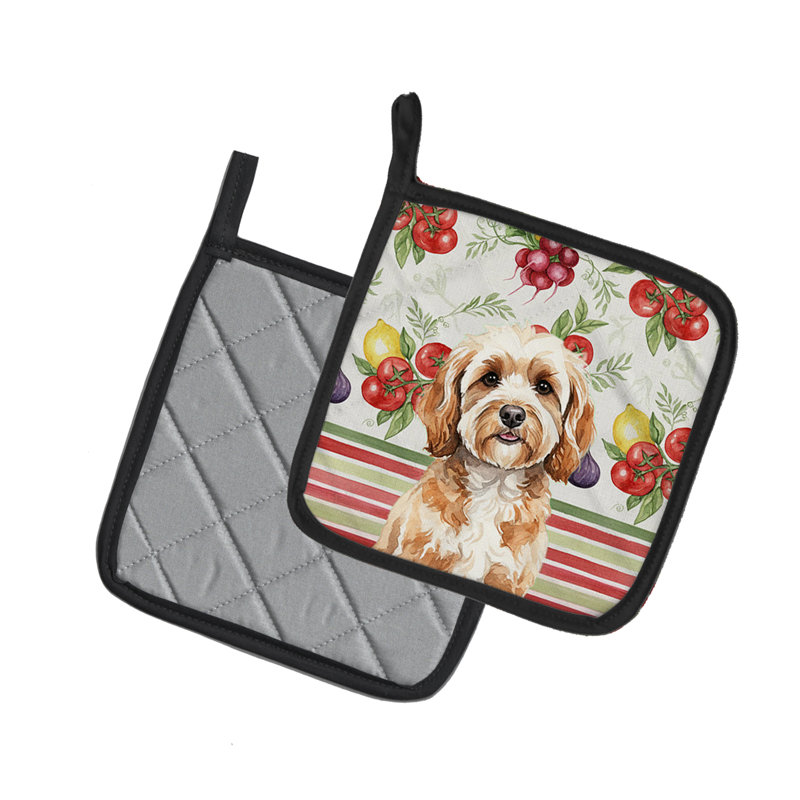Cavapoo Vegetables Pair of Pot Holders