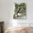 Peaceful Cat Portrait - Gray Hyperrealist Metal Print | Decor