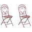 Bistro Set ALBINIA Metal Burgundy-427259877