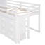 Lit mezzanine simple avec armoire et tablette-325244491