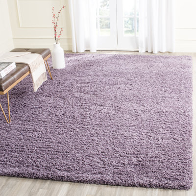 Tapis mauve à poils longs Rizco