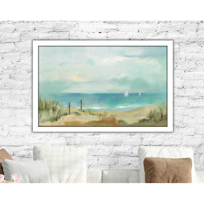 «Serenity on the Beach», reproduction de peinture acrylique sur toile, H 18 po x l 30 po x P 1 po, Toile tendue