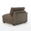 Upholstered Faux Rabbit Fur Flannel Armchair with Pillow Back, One Arm Single Chair Module Part For Sectional Sofa-1013185032