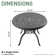 Trotti Round Aluminum Outdoor Dining Table
