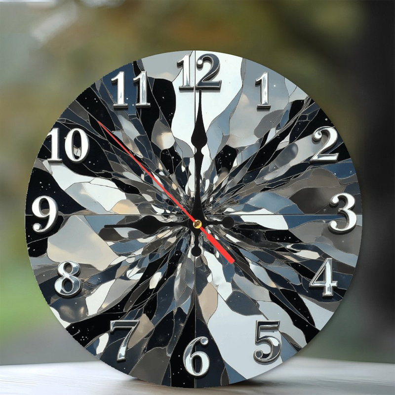 Horloge murale miroir