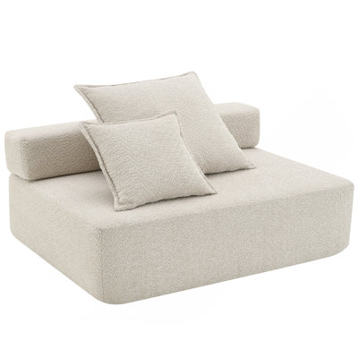 Structure de causeuse pour canapé modulaire surdimensionné en U surdimensionné, canapé de plancher Boucle de luxe, canapé convertible compressé, canapé spacieux rempli de mousse pour le salon, 2 couleurs