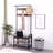 Versatile Hall Tree With Integrated Shoe Bench And Hooks For Entryways