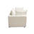 Ivy 2-Piece Modular Sofa In White Faux Shearling W/ Feather Down Seating
