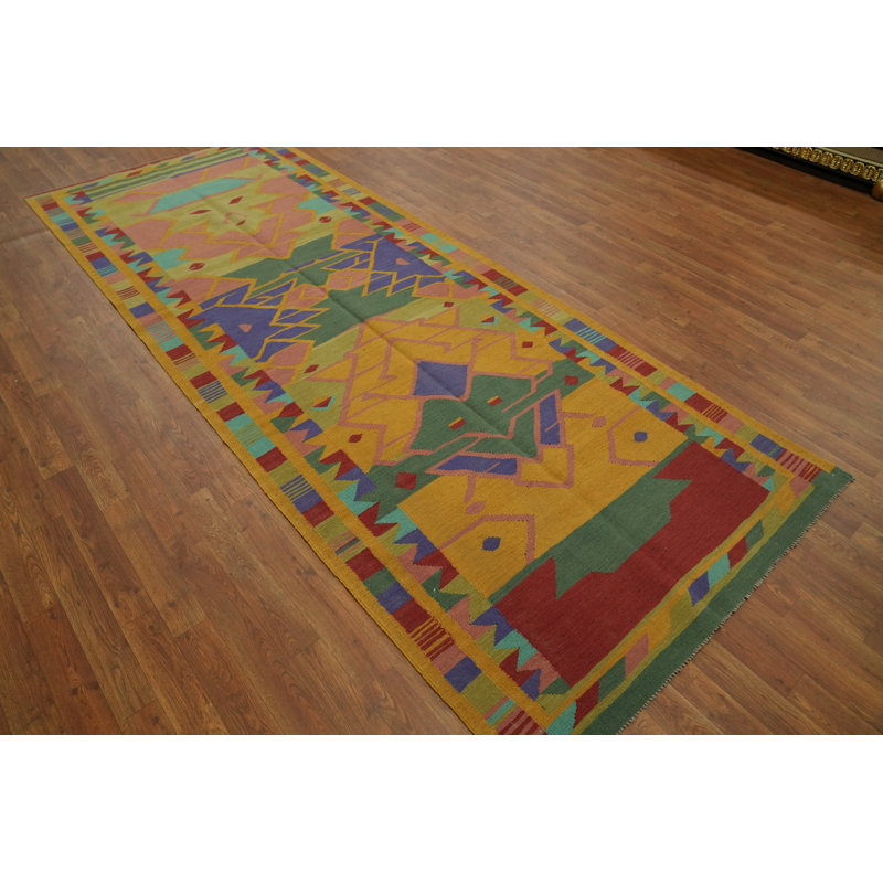 Tapis de couloir géométrique Kilim