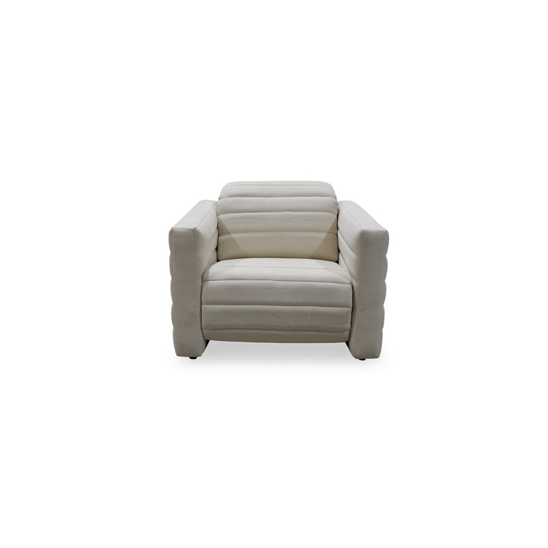 Fauteuil inclinable électrique Waldo blanc cassé, Blanc