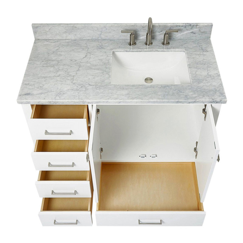 Ensemble de meuble-lavabo simple 43 po Flynt, Blanc