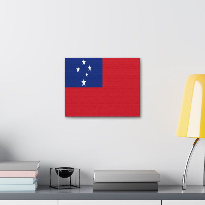 «Samoa Country Flag» sur toile, H 11 po x l 14 po