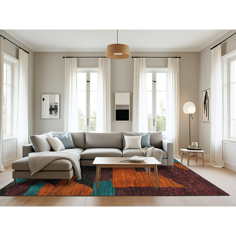Tapis abstrait moderne 4278, Rectangle 8 pi x 12 pi
