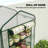 Mini Greenhouse with Screen Roof, Portable Small Greenhouse, White-123764094-124526370